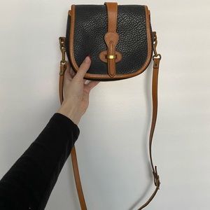 Dooney & Bourke Vintage Black and Tan Leather Bag